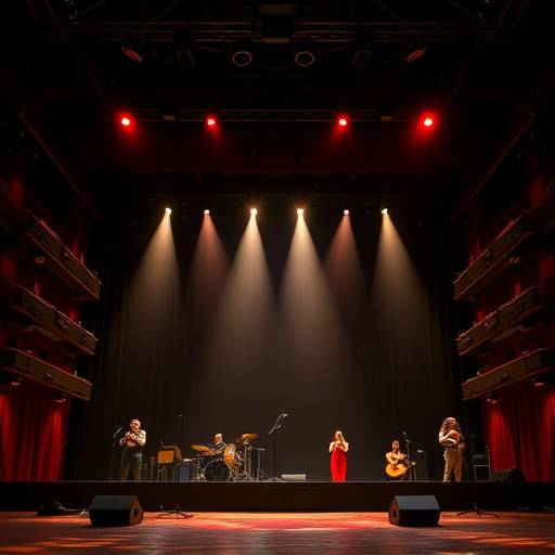 Image of performers on a musical theatre stage